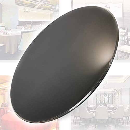 FREAZE 60cm Esstisch Drehteller Faule Susan Glas Drehteller Drehbares Tablett Schwarz, Glasplatte Rund Für Küche Tischplatte Schwerlast Drehbar Servierteller (Size : 60cm/23.6inch)