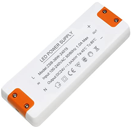 LED Trafo 24V 36W, LED Treiber Netzteil 24v 1.5A, Transformator 24V 36W | trafo 230v auf 24v 36W 1.5A für G4 GU5.3 MR11 MR16 Led Strips, Nicht Dimmbar, Kein Rauschen, Kein LED-Flimmern