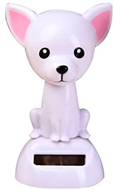 BYNYXI Solar Wackelfigur Hunde, Auto Armaturenbrett Deko Solarbetriebene Schreibtisch Auto Tanzfiguren Puppen Dekofigur Solarfigur Spielzeug für Büro Tischdeko Schreibtisch Auto Armaturenbrett Deko