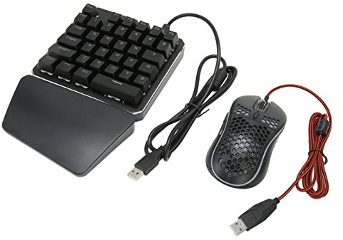 Einhand-Gaming-Tastatur-Maus-Kombination, Bluetooth 4-in-1-Kombipaket für Mobile Spiele, Gamepad-Controller, Maus-Tastatur-Konverter für Android