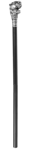 DOITOOL Löwenkopf Gehstock 77cm - Antik Silber Zepter Stab für Halloween Kostüm | Cosplay Requisite, Fasching Karneval Verkleidung, Königszepter Zauberstab, Detaillierter Löwenkopf, Leicht & Stabil, 77 cm