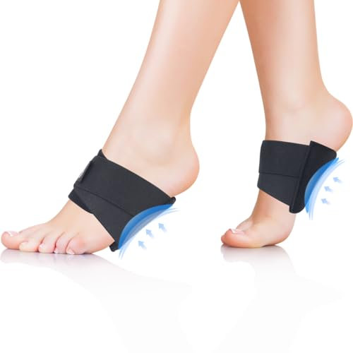 Hilph Arch Support Braces for Women Men, Arch Bands Compression Sleeves for Foot Support, Arch Support Wraps for Flat Feet High & Fallen Arch, Plantar Fasciitis