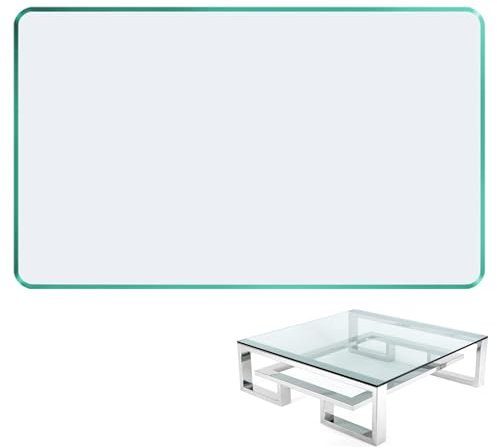 Hoiweqr Glastisch Tischplatte Aus GehäRtetem, Glasplatte Eckig, Glastisch Tisch Glasplatte, Tempered Glass DIY Table, Tischplatte GehäRtetes Glas, Tisch Glasplatte, Platte Glastisch (Size : 100x55cm)