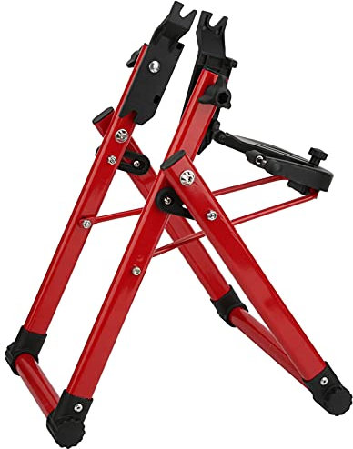 Fahrrad-Rad-Zentrierständer, Fahrrad-Wartungsständer, Rad-Zentrierständer, Aluminiumlegierung, Fahrrad-Rad-Zentrierständer, rot, faltbares Design, Motorrad-Reifenwuchtmaschine, Wartungsunterstützungsw