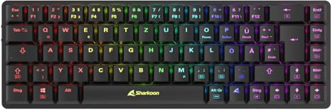 Sharkoon PureWriter W65 Schwarz, RGB, 2,4 GHz-Drahtlos-Funkverbindung, Kailh Rot