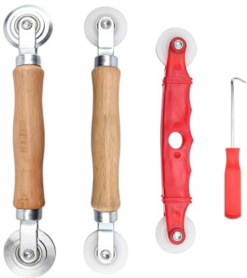 LNSYSNS Hand Spline Roller, Spline Roller mit Holzgriff, Haken für Fliegengitter, füR den Einbau Von Fliegengittern, Moskitonetzen, Fenster und TüRdichtungen