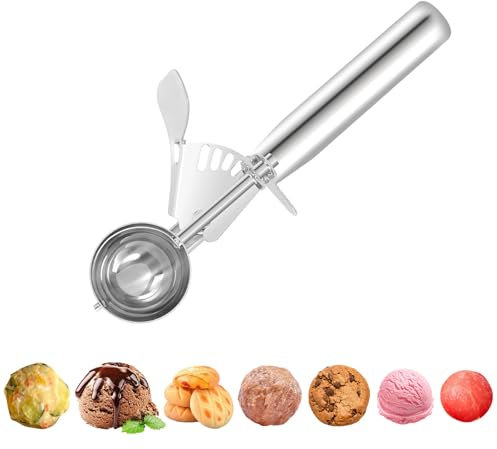 Ice Cream Scoop 4 cm, 18/8 Stainless Steel Cookie Scoop Heavy Duty, Small Cookie Scoop for Baking, Melon Baller, Meatball, Cupcake, Muffin, 4.8 tsp/23 ml/1.6 tbsp