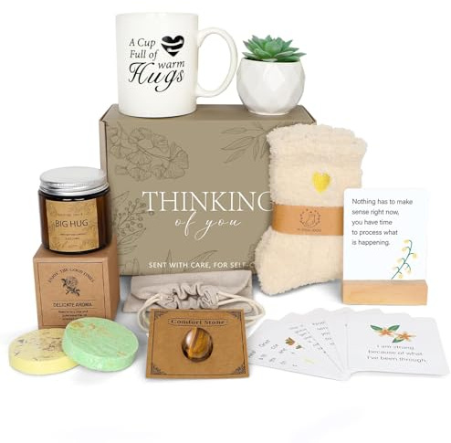 Frerdui Sympathy Gift Baskets - Care Package Get Well Soon for Women, Thinking of You After Surgery Feel Better Gifts for Sick Friend, Memorial Gift, Get Well Gifts for Best Friend BFF Mom Sister