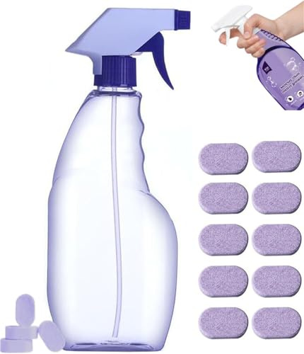 Cleanlix Cleaner, Cleanlix Cleaning Spray, Multi Purpose Cleaning Spray, Concentrated Cleaning Tablets,Cleanlix Cleaner for Instant Stain Removal, Deep Cleaning (1 Bottle+10 Pcs)