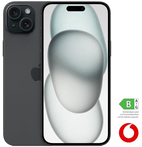 Apple iPhone 15 mit Vodafone Vertrag | Aktion: 25% Basispreis-Rabatt | 24 Mon. Laufzeit | in Schwarz | mit 128 GB Speicher
