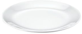 6 assiettes plates aspect porcelaine D.20,5 x h.2 cm 100% mélamine
