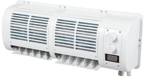 MEHOOSPVN Climatizzatore auto da 12 V, con display LCD, 100 W, per auto, livello di rumore, 65 dB, temperature regolabili da 16 a 30 °C, per camion, carrelli elevatori, camper e mietitrici
