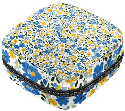 Borsa portaoggetti colorata con motivo floreale per il primo ciclo mestruale, per ragazze e donne, per coppette mestruali femminili