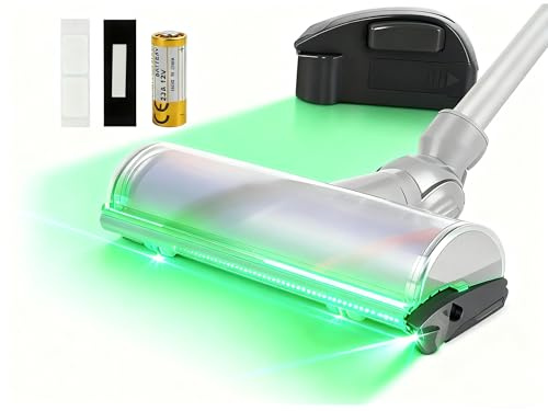 Luce LED Rivelatore di Polvere per Aspirapolvere, Accessorio Universale con Luce Verde, Indicatore di Polvere e Peli di Animali, Compatibile con la Maggior Parte degli Aspirapolvere, Facile da Install