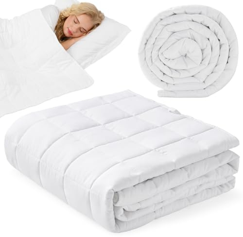 Autsel Couverture Lestée Adulte 135x200cm 7kg - Couette Lestée Relaxante & Calmante Weighted Blanket - Couverture Pondérée Perles de Verre Hypoallergéniques