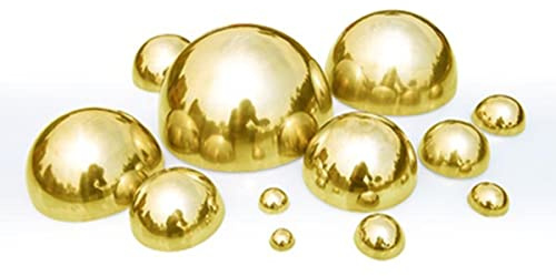 ZTZTZ Edelstahl Hohlkugel for Gold Ton Haus Garten Ornament Dekorationen Titan Halbkugel(89mm(8pcs))