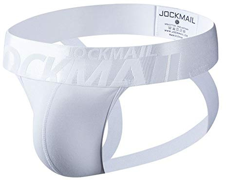 JOCKMAIL Suspensorio Hombre Tanga Sexy Tanga Ropa (FR/ES, Letras, M, Regular, Regular, 231 Blanco)