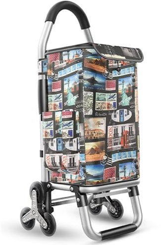Carrello per salire le scale con 6 ruote silenziose, leggero e impermeabile, carrello rimovibile per un facile acquisto e trasporto