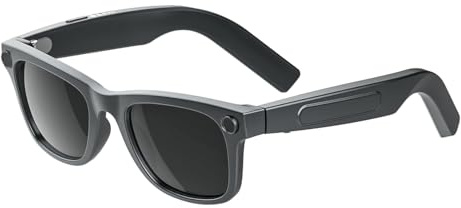 KI Smart-Brille mit Kamera, 800W Kamera & 2K Videoaufnahme, betrieben mit ChatGPT, Echtzeit-Übersetzung in über 160 Sprachen, HiFi-Audio & Musiksteuerung, Smart-Sonnenbrille mit Videoaufnahme