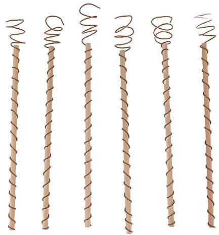 6PCS Estacas de Plantas de Electrocultivo, Antenas de Alambre de Bobina de Cobre Estacas de Jardín Kit de Anillos Tensores de Soporte Estable para Cultivar Plantas de Jardín