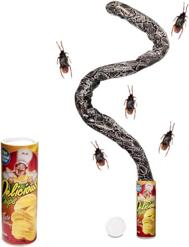 JYOHEY Article de farces de pommes de terre Pop Up Tricky Jouet faux serpent et cafard pour cadeau d'anniversaire Jouet poisson d'avril