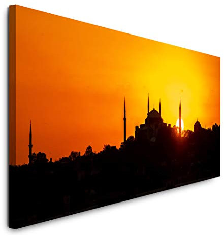 Paul Sinus Art GmbH Istanbul 120x 50cm Panorama Leinwand Bild XXL Format Wandbilder Wohnzimmer Wohnung Deko Kunstdrucke