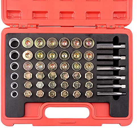 DAYUAN 114 Piezas Juego de Reparacion de Rosca Carter Reparacion Tornillo Carter Aceite Kit de Reparacion de Carter M13-M22