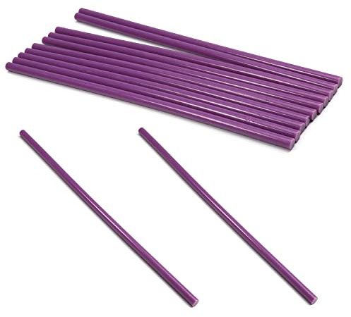 Othmro - Bastoncini di colla a caldo in EVA, circolari, 7 mm x 0,25 m di lunghezza, mini colla adesiva per fai da te, arte artigianale, viola, 10 pezzi