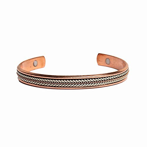Wonder Care Armband aus reinem Kupfer für Damen und Herren, Kupfer-Kada für Herren, Kupferband mit Samtetui und Geschenkbox