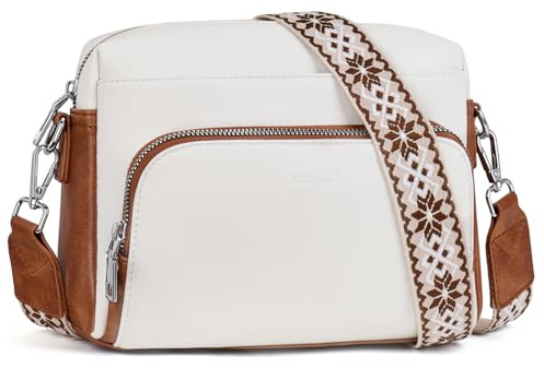 MUIIKOLA Bolso bandolera para mujer, bolso cruzado para mujer, pequeño, de piel sintética, bandolera para mujer con correa de hombro Verstelbaar