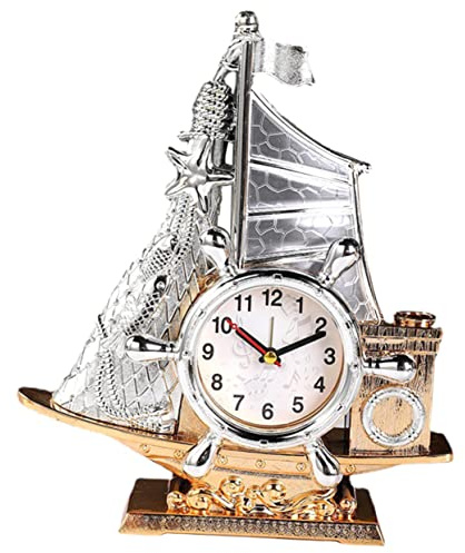 Ciieeo Orologio Da Nave - Sveglia Digitale Con Un Di Nave Realistico Perfetto Come Decorazione Da Scrivania Per Bambini