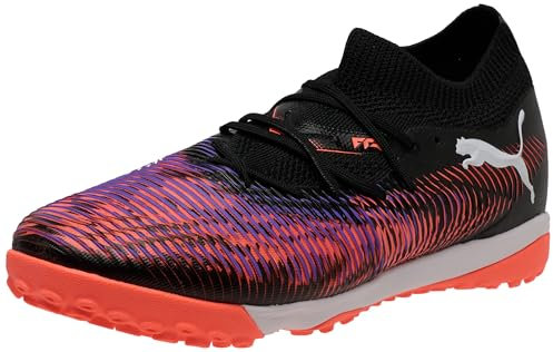 Puma Future 8 Match TT, Unisex Fussballschuh, Puma Black-Puma White-Glowing RED,
