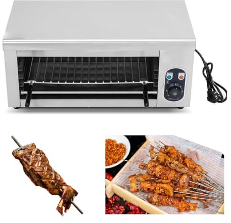 Countertop Salamander Broiler,Electric Cheese Melter Grill, 120-570°F Temperature Adjustable Commercial Steak BroilerStainless Steel Cheesemelter Toaster Oven 110V/60Hz(110v)