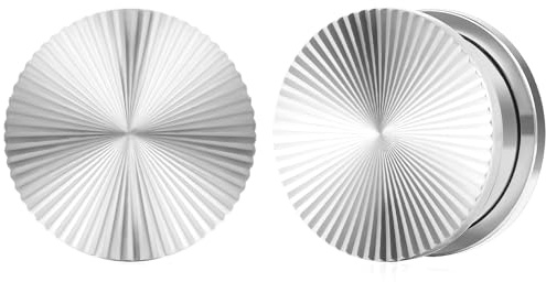 Vankula örontunnel 1 par flesh plugs fasta droppar rostfritt stål för män kvinnor öronpiercing sträckta smycken 6 mm till 16 mm, 8 mm, Metall
