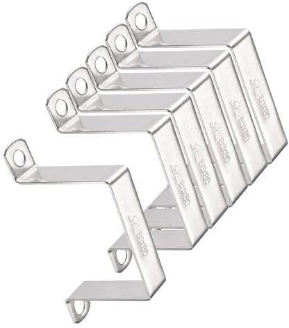 TOP-VIGOR 6 pièces de supports de connexion en forme de U 78 x 82 mm en acier inoxydable 304 pour barre de fermeture de porte, support, canal et fixation de tube, tuyau et fil