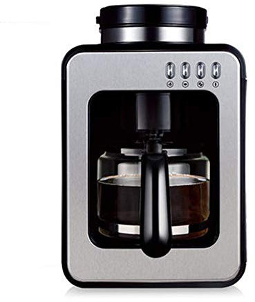 CVNIMV Máquina de café con Filtro, Molinillo de café automático de Goteo para el hogar, pequeña máquina de café integrada para moler Granos