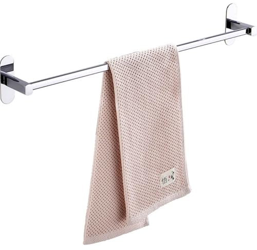 Kongdson Towel Rail Single Stainless Steel Towel Holder for Bathroom Kitchen, Waterproof Stainless Steel Adhesive Rails No Drilling Towel Rack Shower Towel Shelf (80cm)