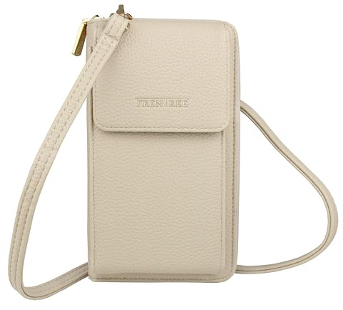 Frentree Kleine Damen Umhängetasche Cross-Body Handtasche mit vielen Fächern, Geldbörse Portemonnaie mit Rundum-Reißverschluss, Handytasche Tasche