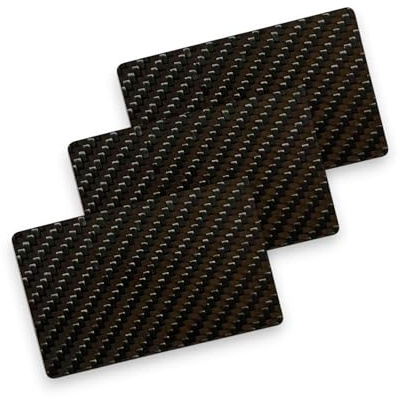 M&M Smartek 3X Carbonfaser-Karten im EC-Format, Schwarz | Echte Kohlefaser ist leicht, formstabil und abriebfest; die glatte Oberfläche lässt sich reinigen und mehrfach verwenden.