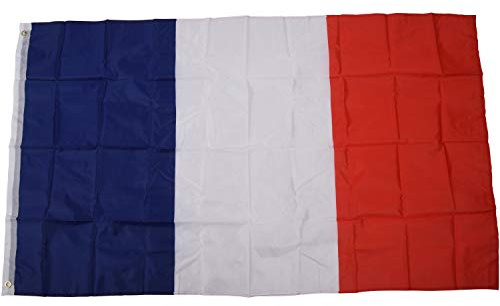 Juuewrryg Drapeau France 150x90cm - Drapeau Francais 90 x 150 cm - Supporter Football Coupe du Monde Foot(2 Drapeaux)