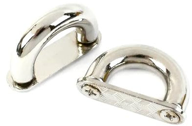 Risdany 4 Stück Metall Bogenbrücke D-Ring Taschengurt Haken Schnalle Leder Taschenzubehör, Schnalle