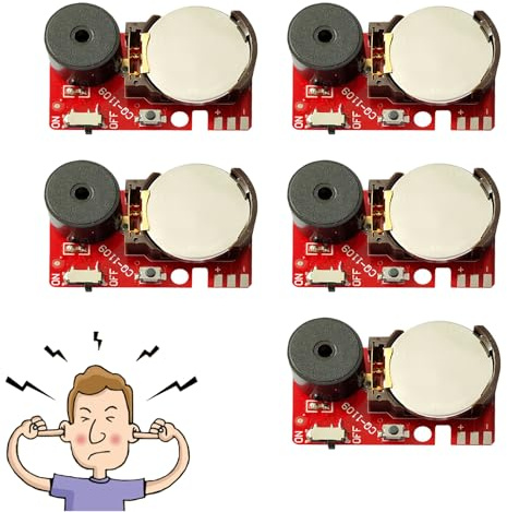Annoyatron Random Noise Maker, Cricket Noise Maker Prank New Noise War, Prank Noise Maker for Party, Mini Annoying Noises Makers, Prank Toys, Funny Toys, Tricky Toy (Red,5pcs)