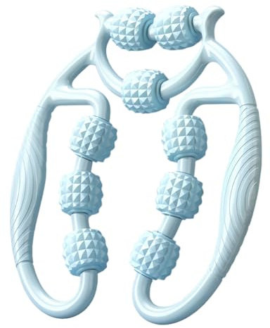 Massageroller Beine - Massagerolle Bein, Massagerolle mit Griff, Bein Massagegerät, Dünnes Beinfett, Fördert Durchblutung, Beine Cellulite Roller Massagegerät für Bein,Arm,Nackenmassage (3-Blau)