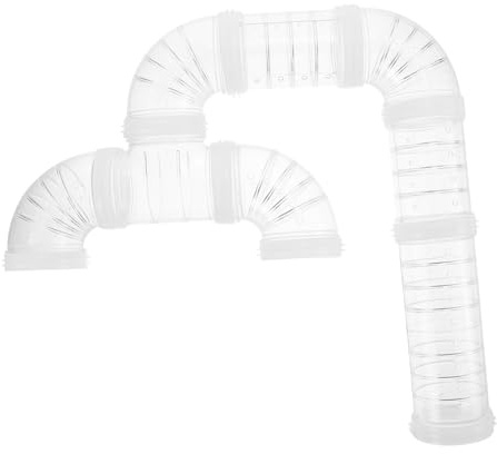 TOYANDONA Tunnel per Criceti in Plastica Resistente, Set Labirinto Esterno per Gabbia, Giunzioni Modulari e Multifunzione per Criceti, Scoiattoli e Piccoli Animali Domestici