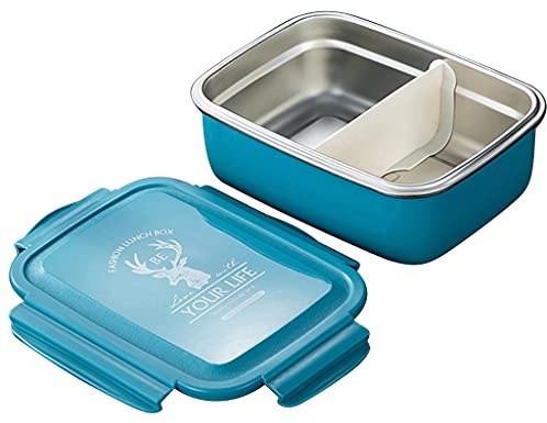 Uqezagpa Cajas aisladas de 350 ml, cajas de almuerzo de acero inoxidable PP para adultos, niños, oficina, escuela, uso al aire libre, lonchera aislada para mujeres, niños, niñas, adultos, escuela para