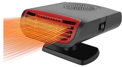 Carziyer Chauffage Voiture 12V 150W,Chauffage pour Voiture - Dégivreur et Désembueur Portable 2 en 1 avec Prise Allume-Cigare, Chauffage Rapide et Ventilation pour Voiture, SUV, Camion, Camping-Car