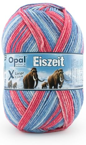Opal XLarge Eiszeit 8-fach Strickgarn, Sockenwolle, 75% Schurwolle Superwash, 25% Polyamid, 150g, 320m LL, 40°C, für Socken,Mützen, Schals und Pullover (11575 Wanderung)