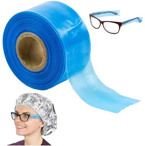 Fundas para Anteojos, 200 Piezas Fundas para Brazos para Anteojos, Desechables para Gafas contra el Color del Cabello, Tinte para el Cabello, Se Adapta a de Todos los Tamaños Azul, Fu