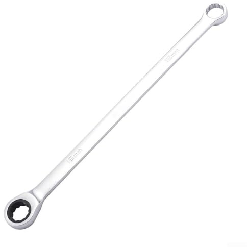 Extra Long Ratchet Wrench, Double Ended Box Spanner, 72-Tooth Steel, Long Reach for Automotive Repair, Industrial Grade, Aviation Maintenance(10mm)
