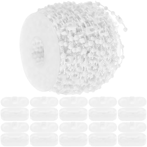 YARNOW Kit de Conector de Cadena para Persianas Verticales 20 Metros de Cadena y 10 Conectores, Adecuado para Reparación y Reemplazo en Estores Enrollables